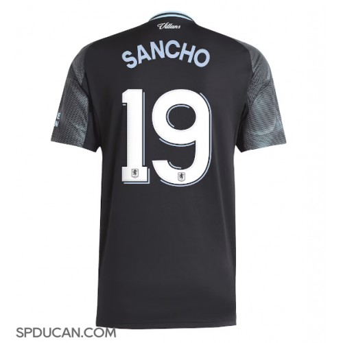 Muški Nogometni Dres Aston Villa Jadon Sancho #19 Gostujuci 2025-26 Kratak Rukav